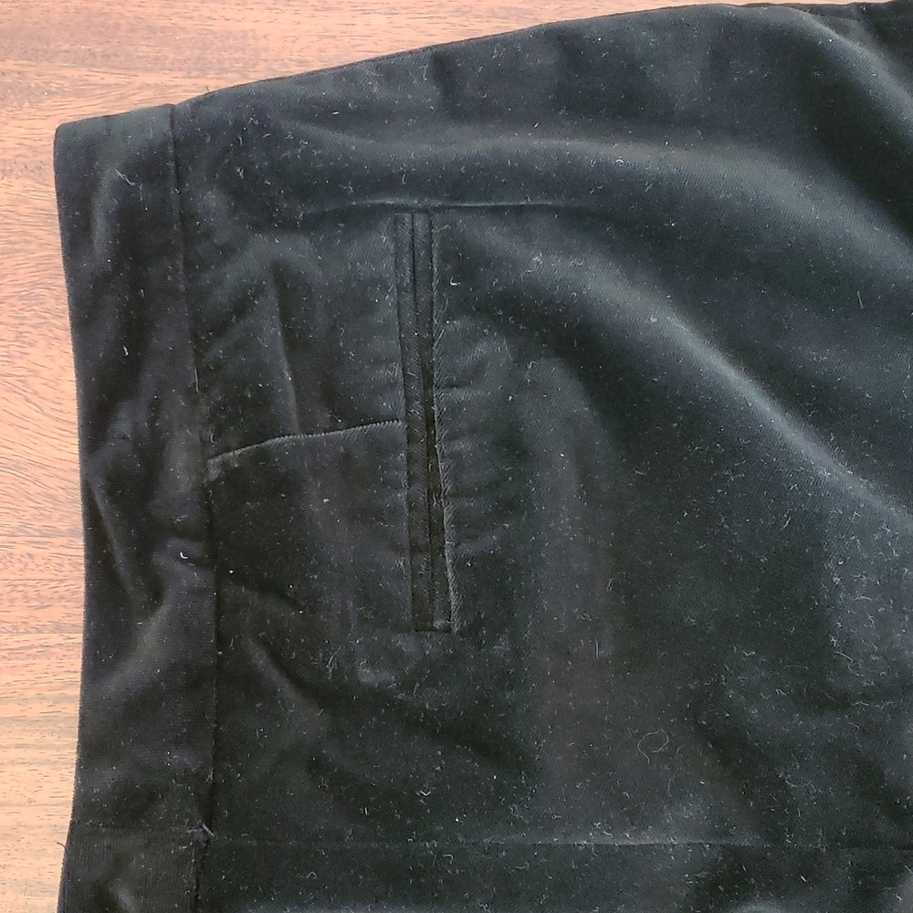 BANANA REPUBLIC Black Velvet Straight-Leg Evening Pant High-Rise Trouser 4 - Picture 10 of 10